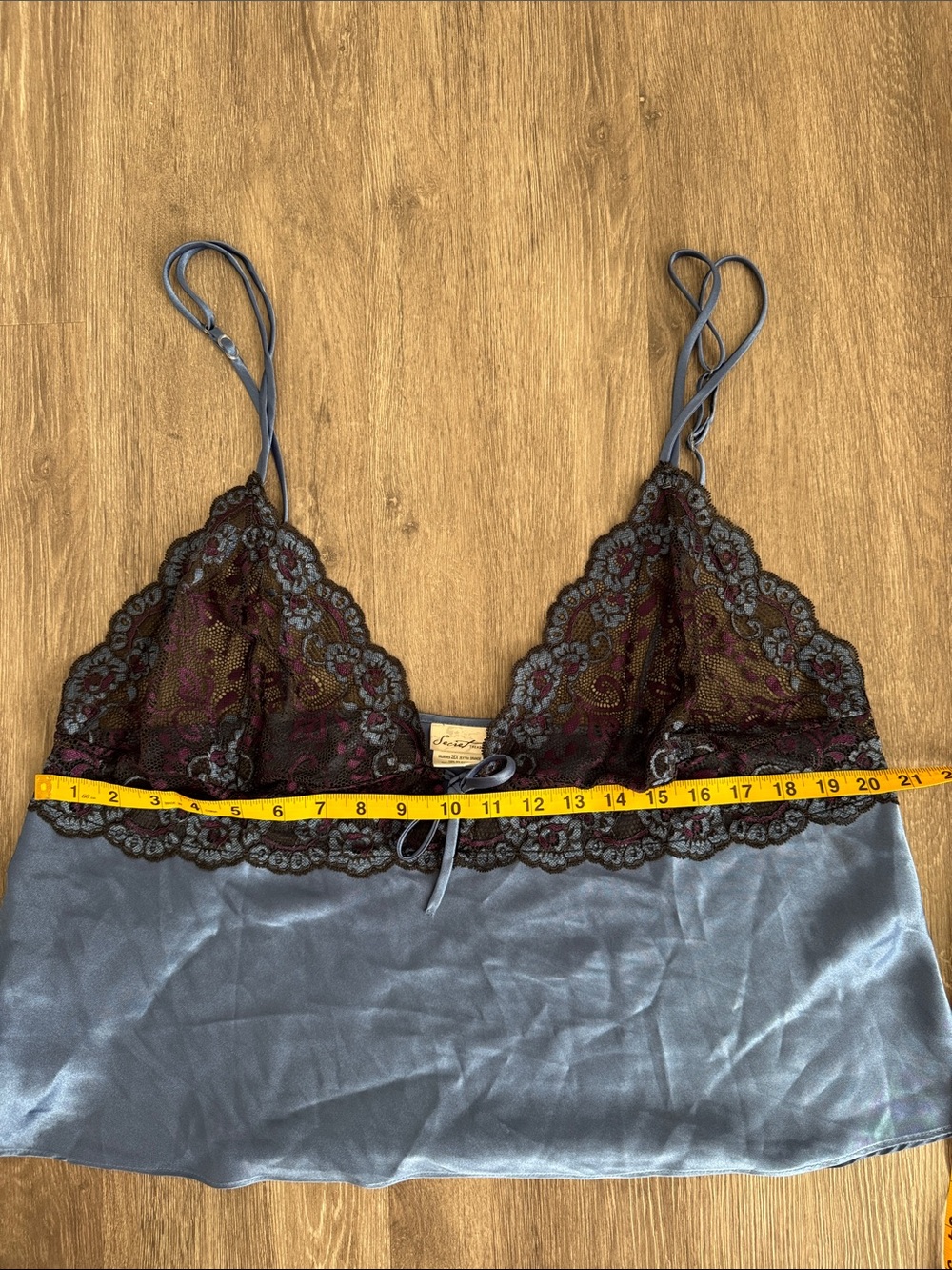 Gorgeous Blue Lace Trim Camisole - Picture 8 of 10